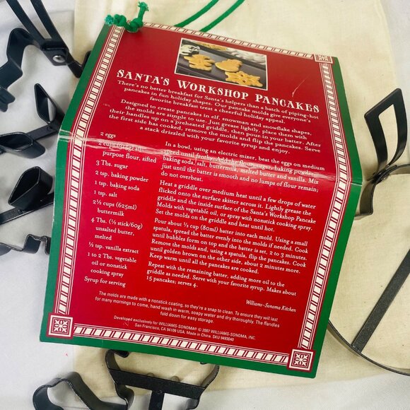 Set Of 3 Pancake Molds Snowman Gingerbread Man Snowflake Metal Holiday Breakfast - Picture 5 of 11